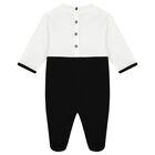 White & Black Logo Babygrow Gift Set, 1, hi-res