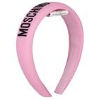 Girls Pink Logo Padded Headband, 1, hi-res