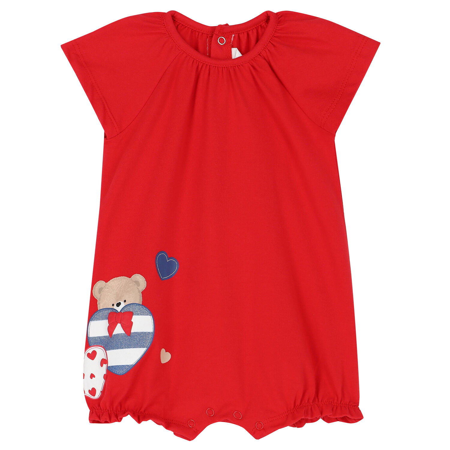 Baby Girls White & Red Rompers (3 Pack), 1, hi-res