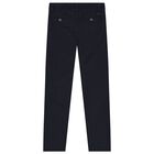 Boys Navy Blue Trousers, 2, hi-res