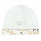 White & Beige Geo Map Baby Hat, 1, hi-res