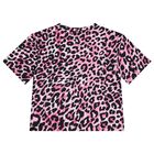 Girls Pink Leopard Logo T-Shirt, 1, hi-res
