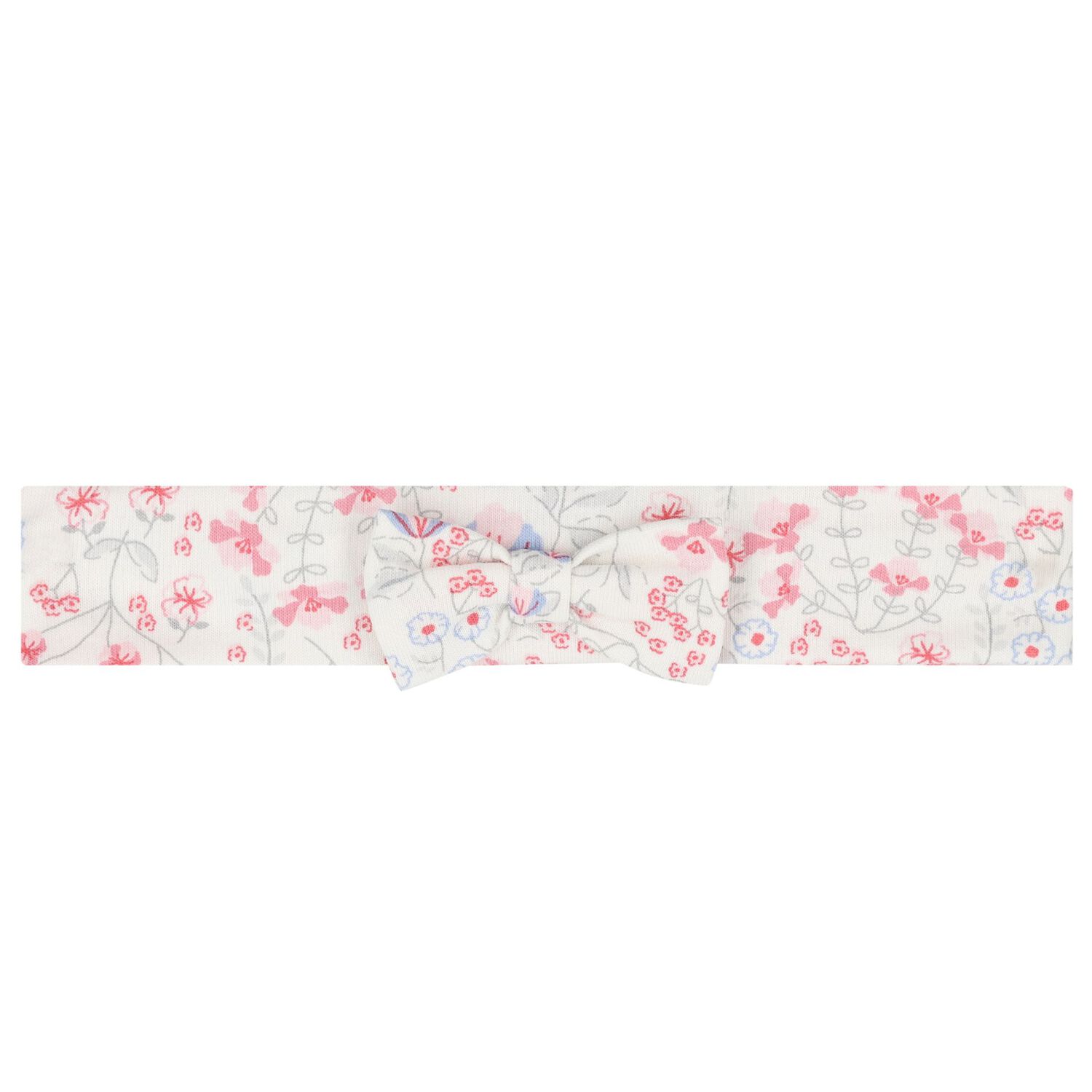 Baby Girls White & Pink Floral Babygrow Set, 1, hi-res
