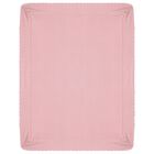 Baby Girls Pink Cotton Knit Blanket, 1, hi-res