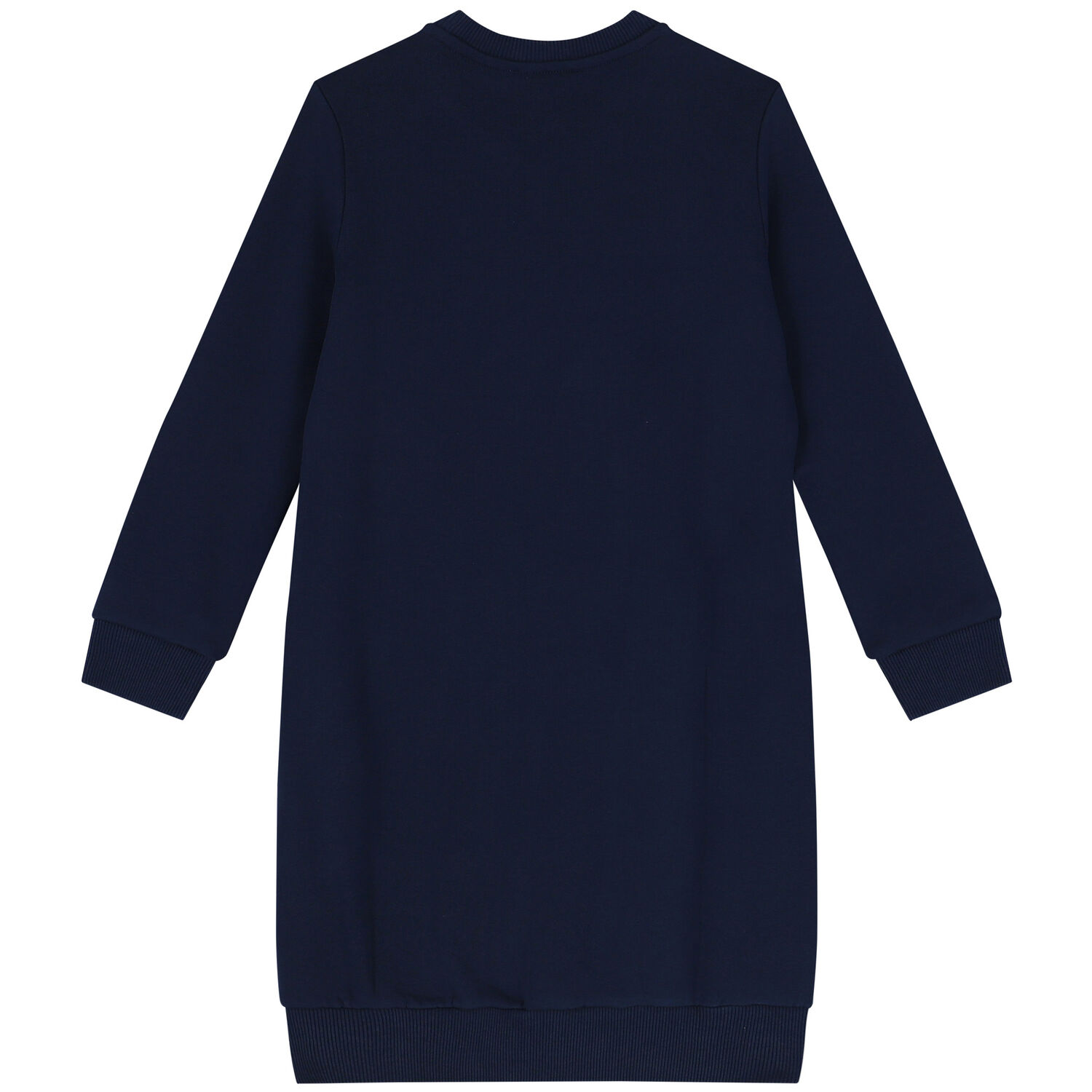 Girls Navy Blue Logo Sweatshirt Dress, 1, hi-res