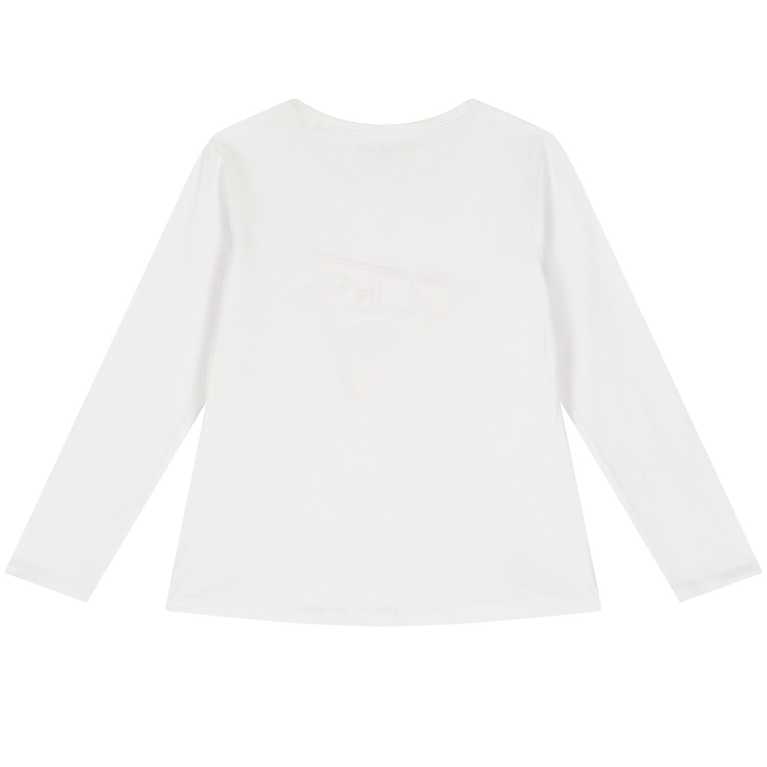Girls White Embellished Logo Long Sleeve Top, 1, hi-res