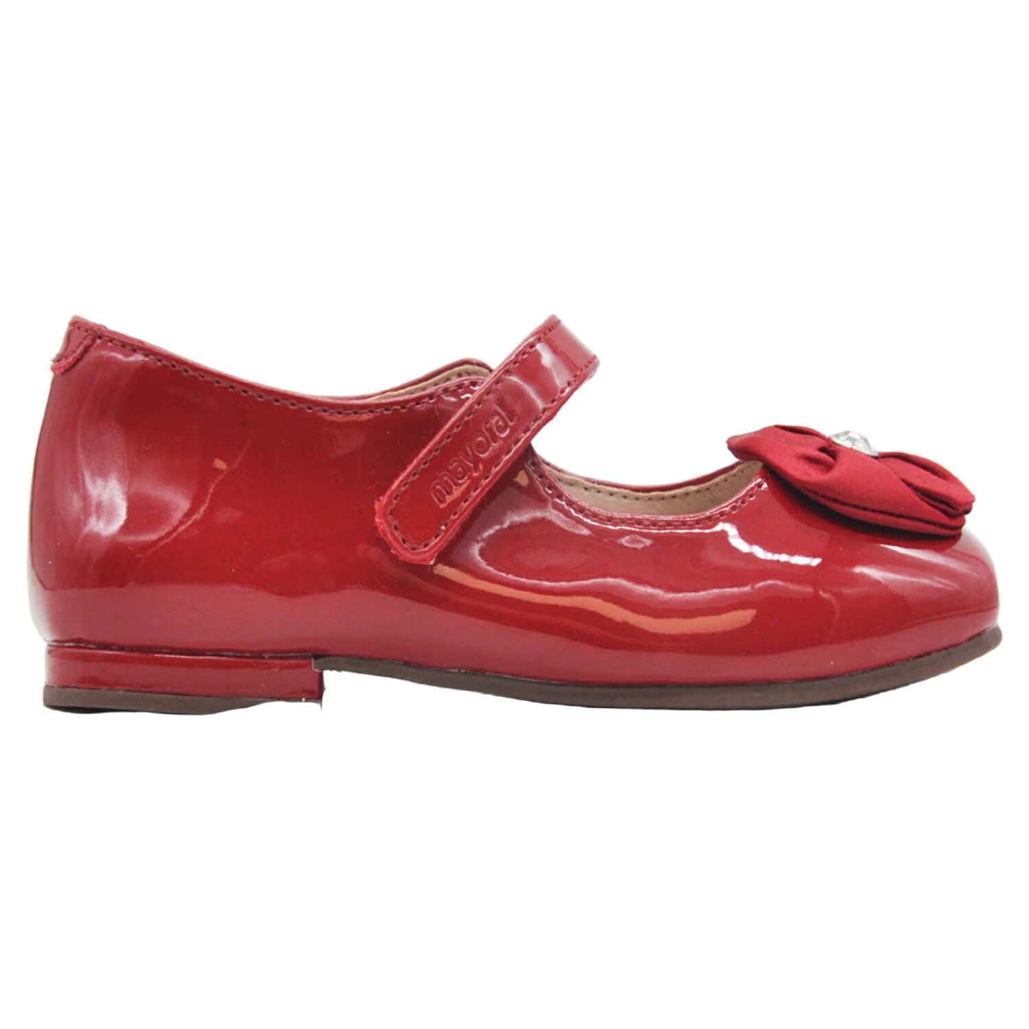 Younger Girls Red Patent Leather Shoes, 1, hi-res