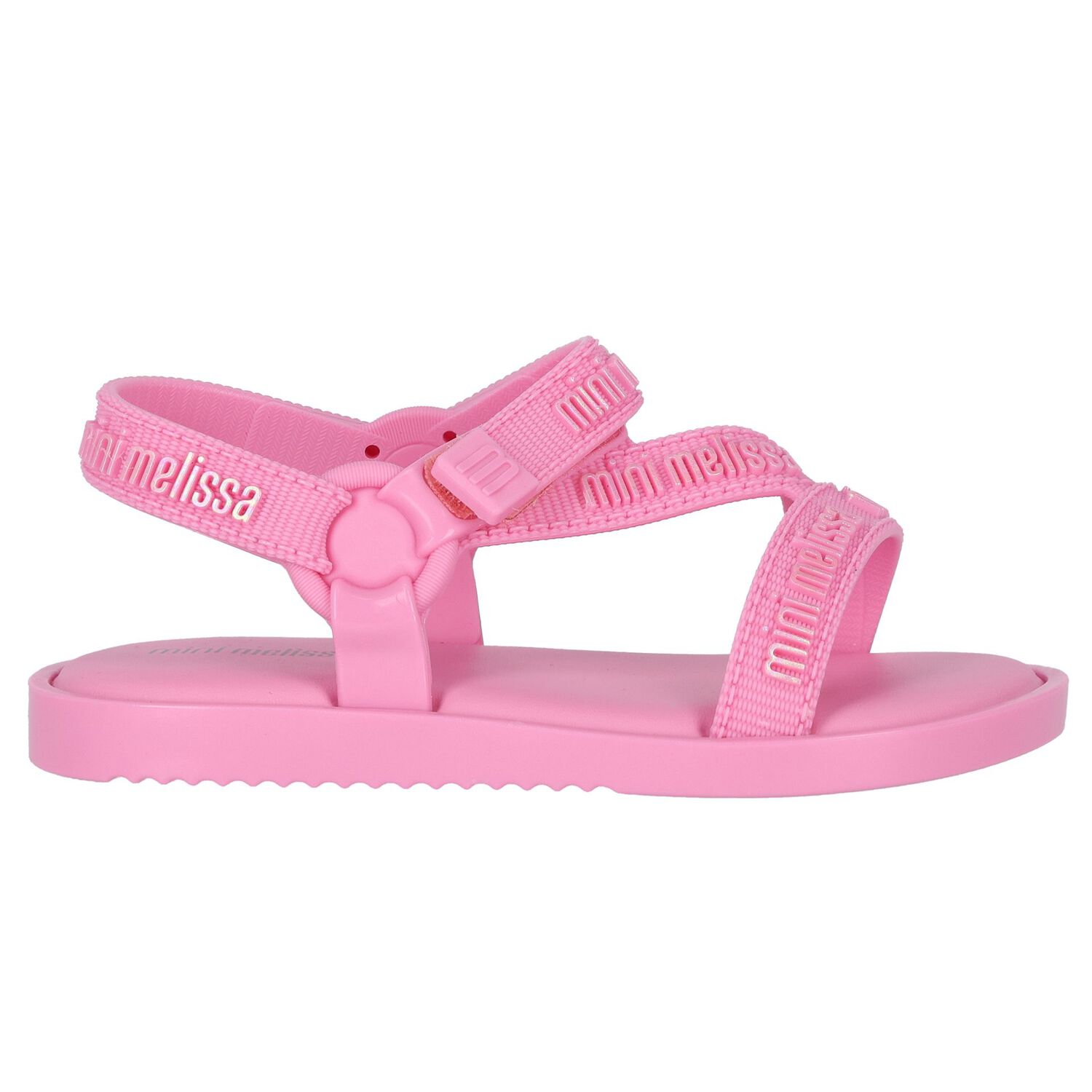 Younger Girls Pink Logo Sandals, 1, hi-res