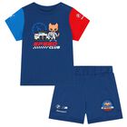 Boys Blue Logo Shorts Set, 2, hi-res