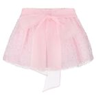 Girls Pink Bow Chiffon Skirt Set, 1, hi-res