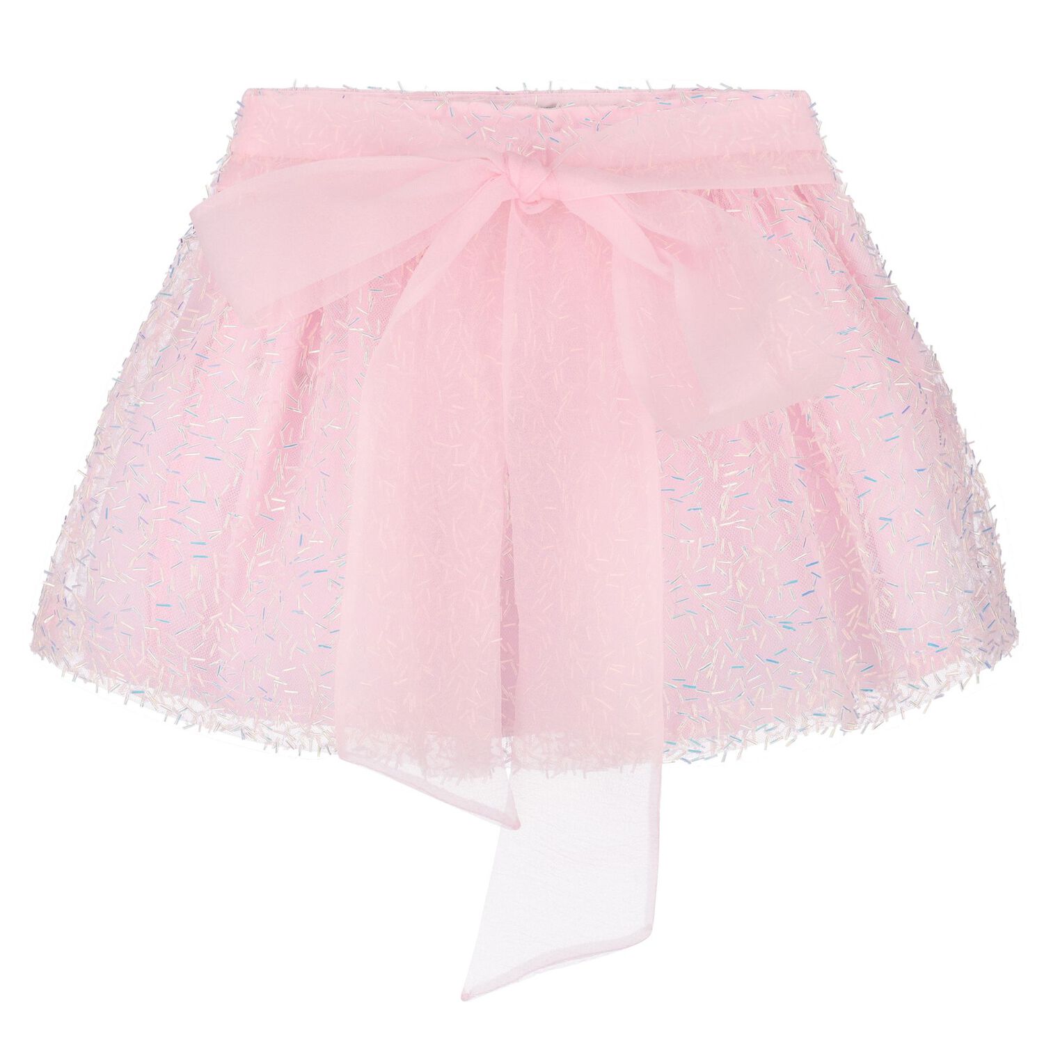 Girls Pink Bow Chiffon Skirt Set, 1, hi-res image number null