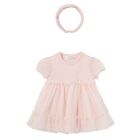 Baby Girls Pink Butterfly Tulle Bodysuit Dress Set, 1, hi-res