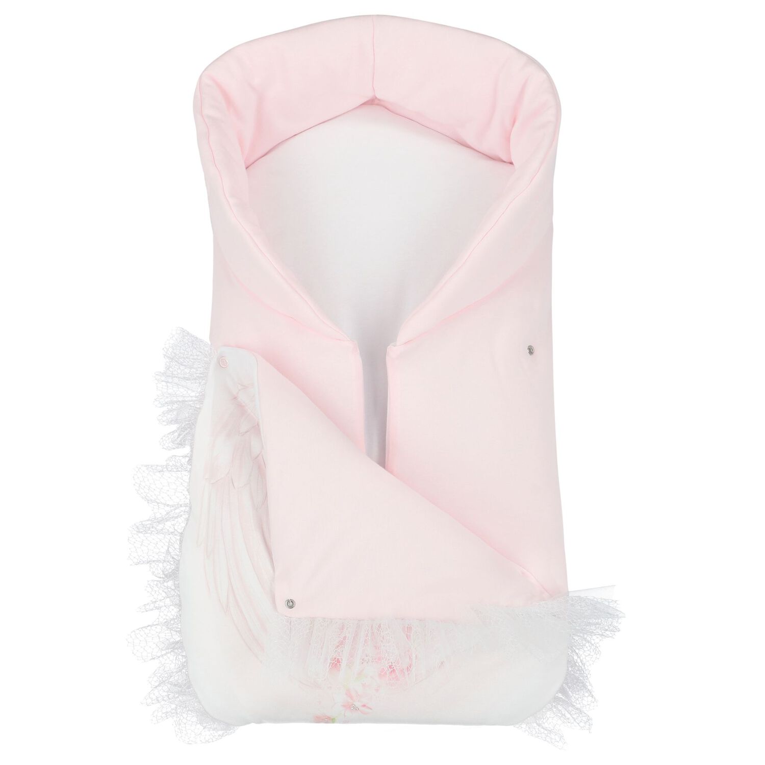 Girls Pink & White Swan Baby Nest, 1, hi-res