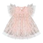 Baby Girls Pink Ruffle Tulle Marlowe Dress, 1, hi-res