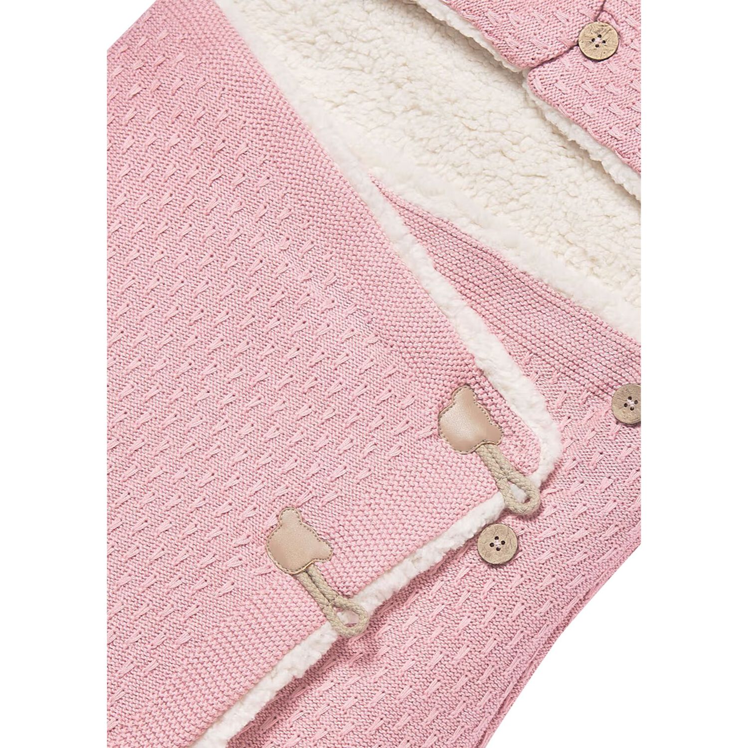 Baby Girls Pink Knitted Nest, 3, hi-res