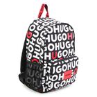 Boys Black & White Logo Backpack, 1, hi-res