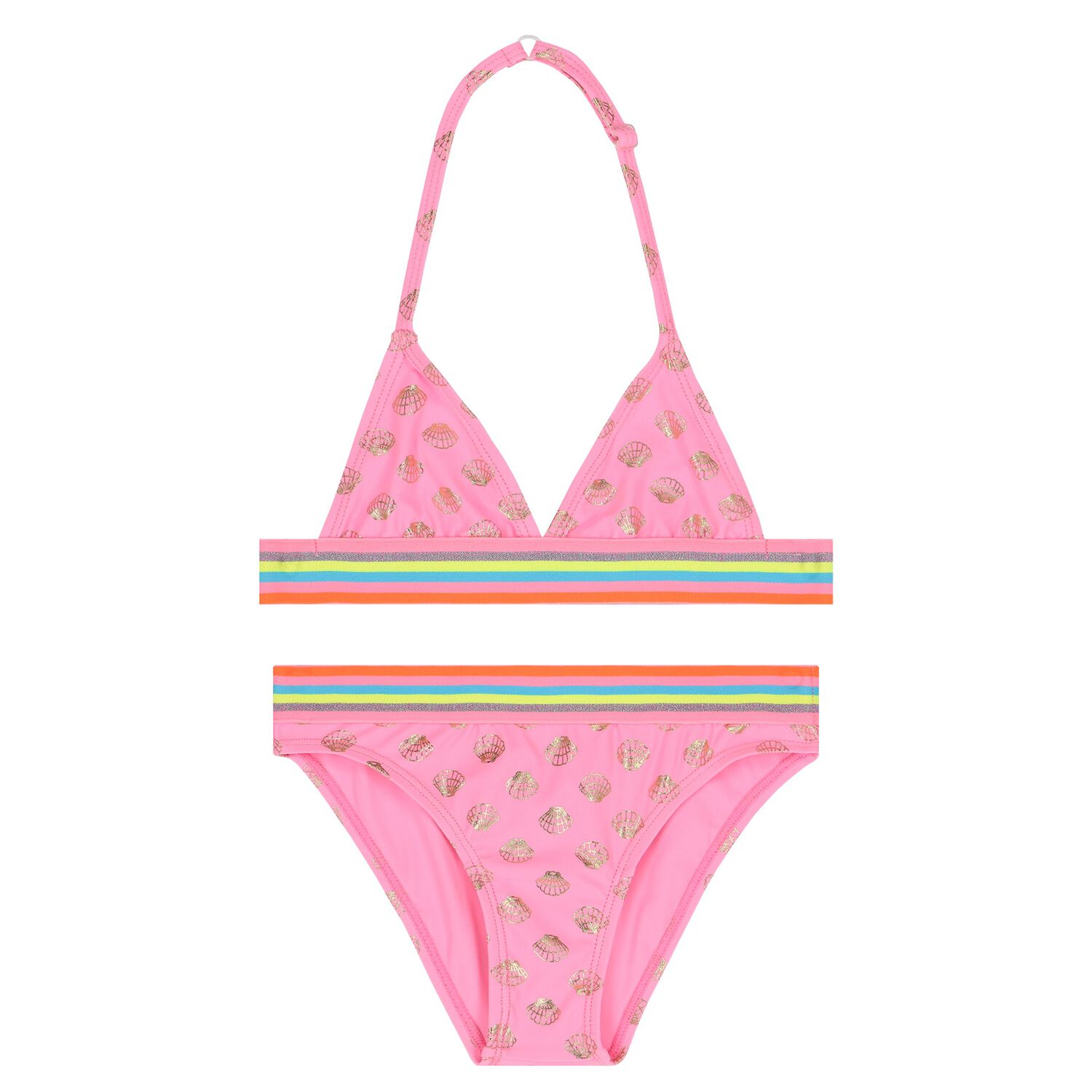 Girls Pink Shell Bikini, 1, hi-res image number null
