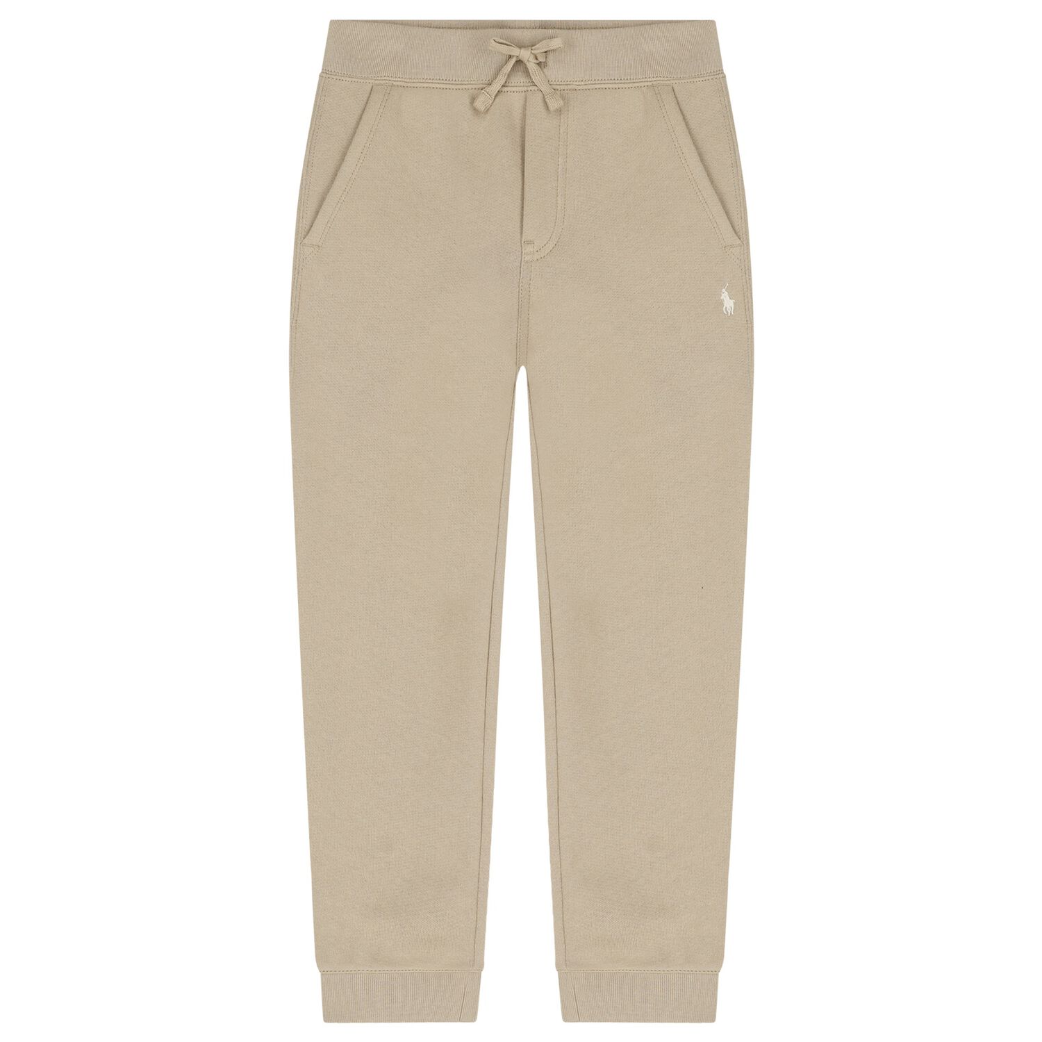 Boys Beige Logo Joggers, 1, hi-res