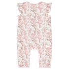 Baby Girls White & Pink Africa Romper & Headband Set  , 1, hi-res