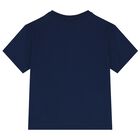 Boys Navy Blue Logo T-Shirt, 1, hi-res