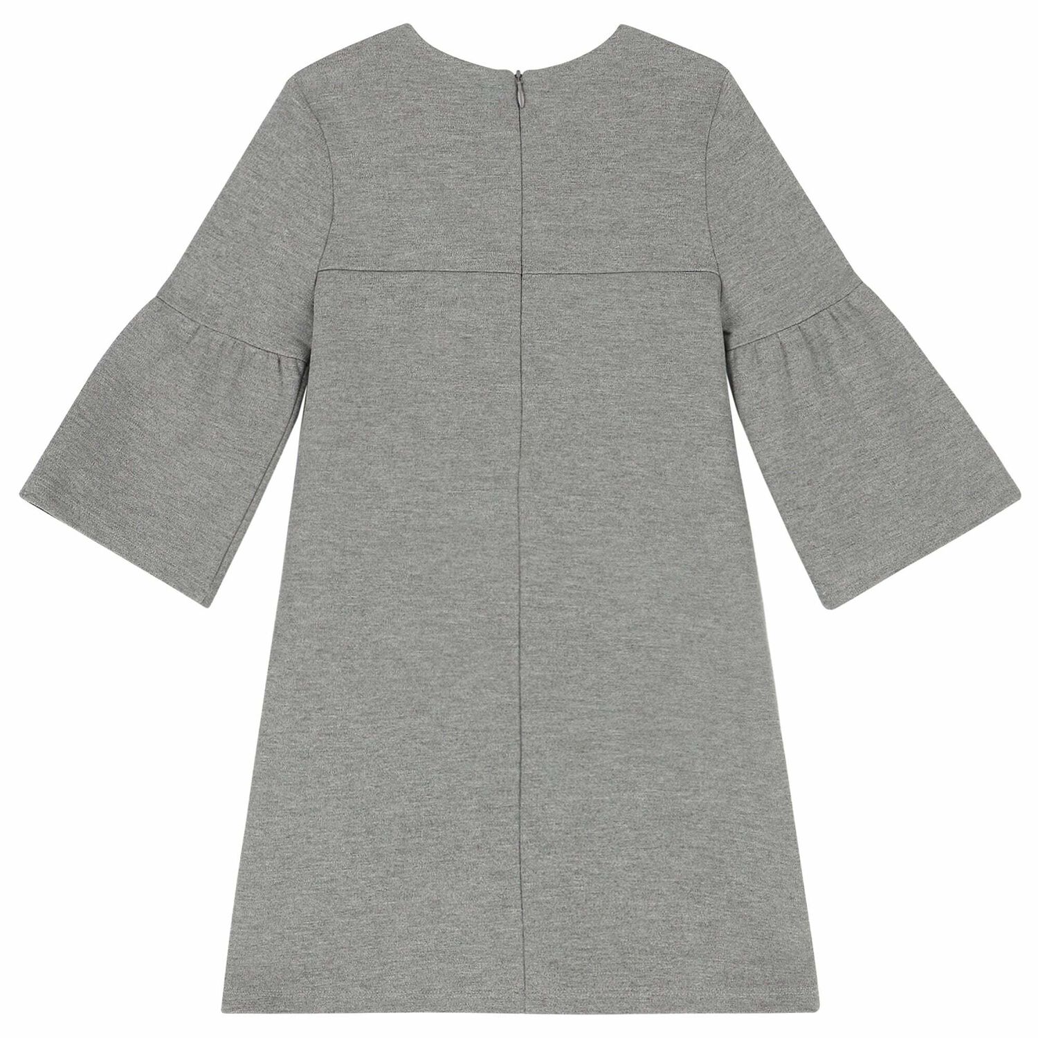 Girls Grey Jersey Dress, 1, hi-res
