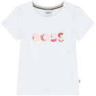 Girls White Logo T-Shirt, 2, hi-res