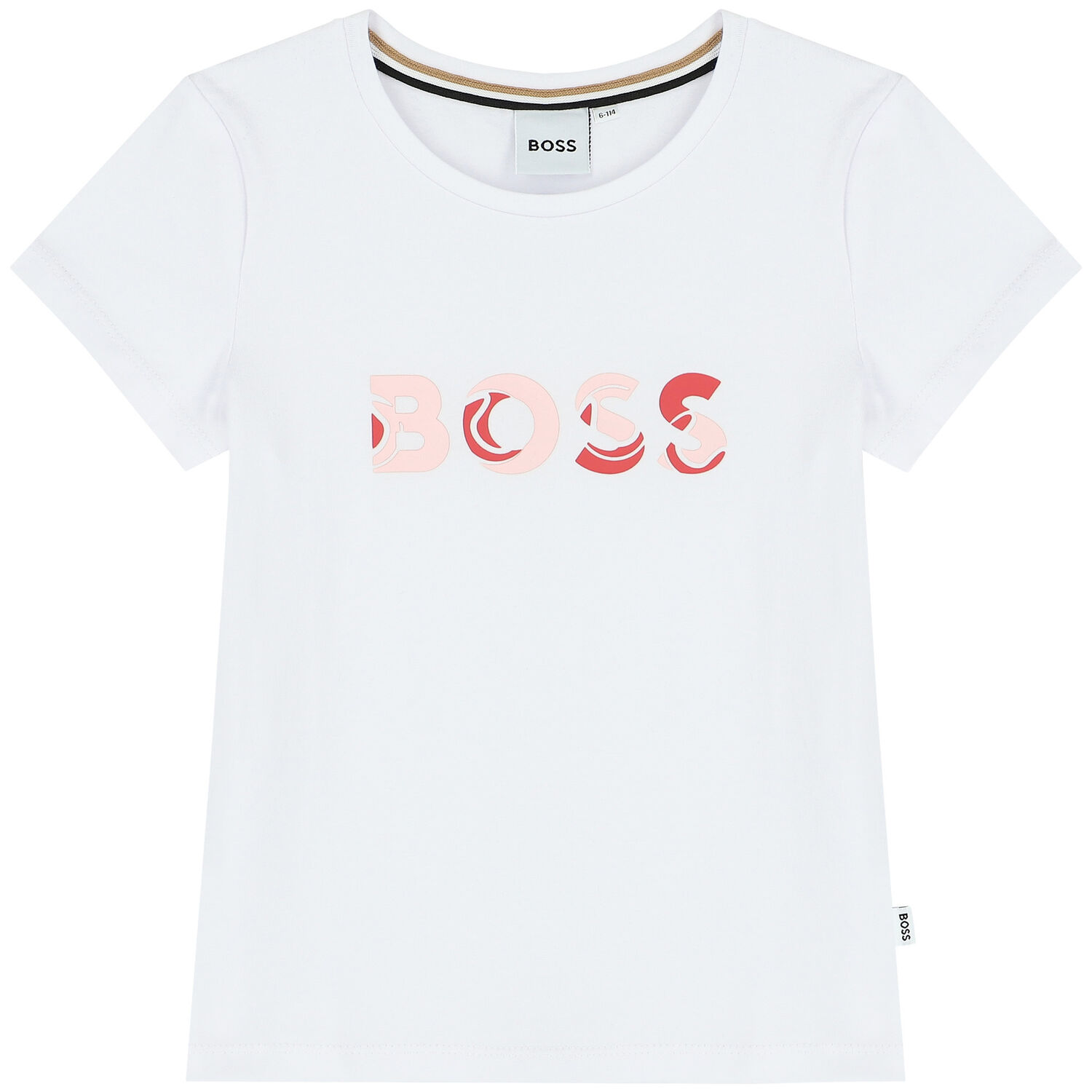Girls White Logo T-Shirt, 2, hi-res image number null