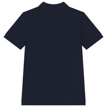 Boys Navy Blue Logo Polo Shirt