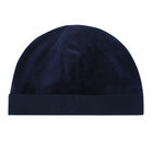Baby Boys Navy Logo Hat, 1, hi-res