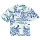 Boys White & Blue Tiger Poplin Shirt, 1, hi-res