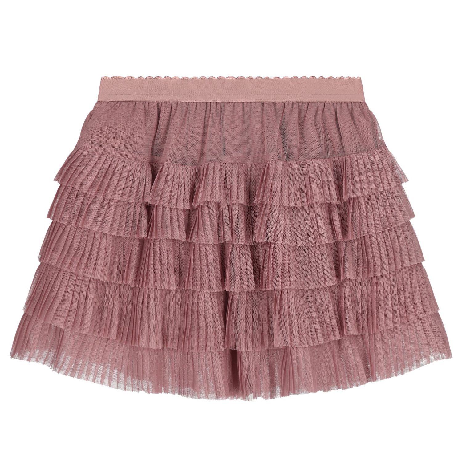 Girls Pink Tulle Pleated Skirt, 2, hi-res image number null