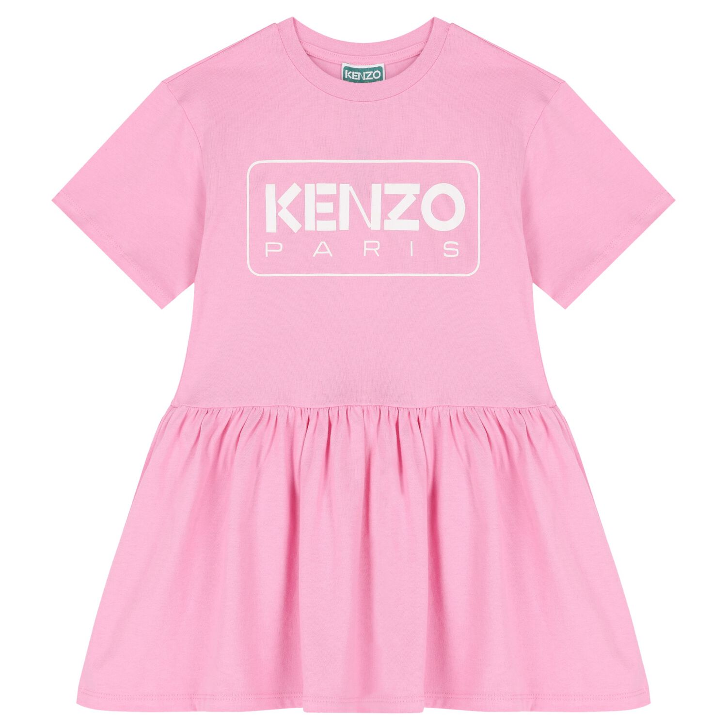 Girls Pink Logo Dress, 1, hi-res