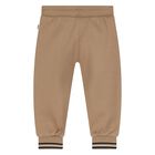Younger Boys Beige Logo Tracksuit, 1, hi-res