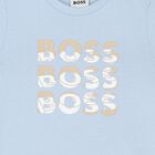 Younger Boys Blue Logo T-Shirt, 3, hi-res