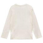 Boys Ivory Logo Long Sleeve Top, 1, hi-res