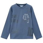 Boys Blue Long Sleeve Top, 1, hi-res