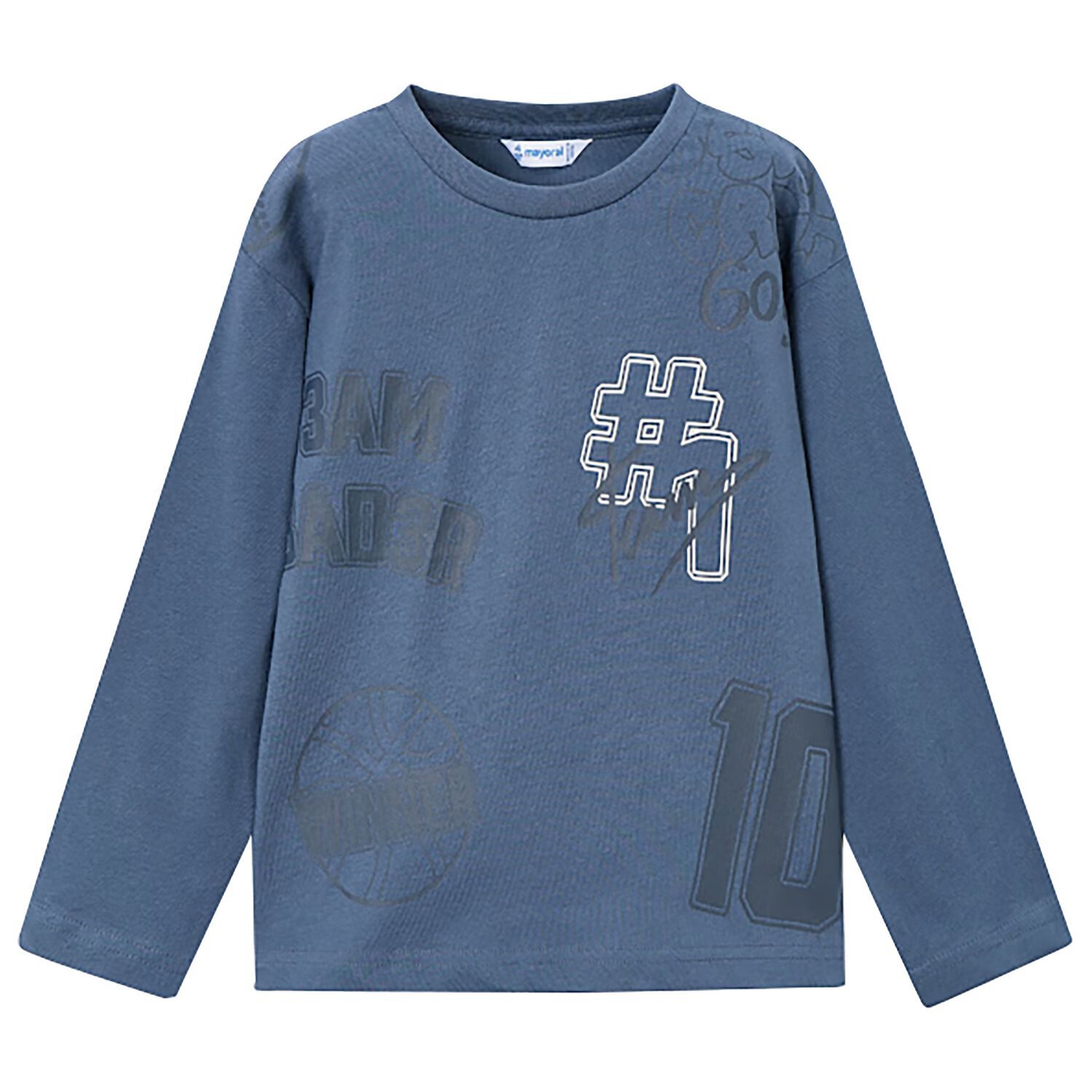 Boys Blue Long Sleeve Top, 1, hi-res image number null