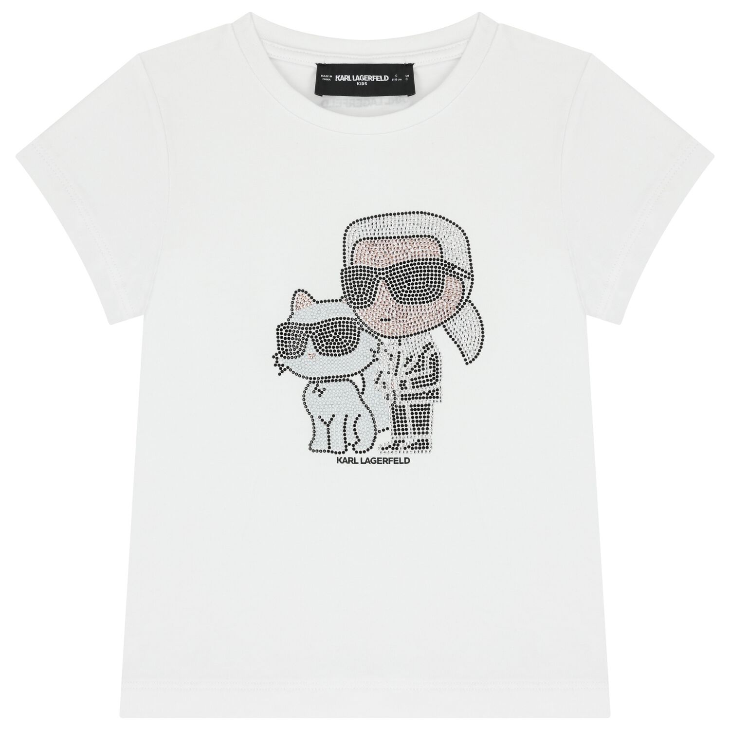 Girls White Ikonik T-Shirt, 2, hi-res