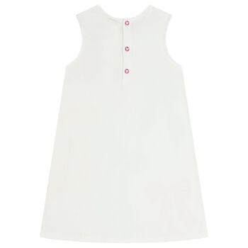 Girls White Bow Dress