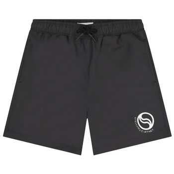 Boys Black Logo Swim Shorts