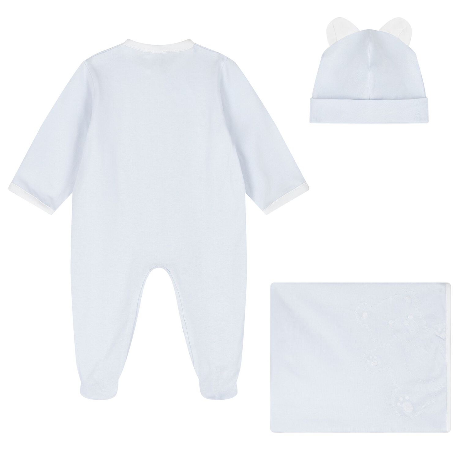 Baby Boys Blue Teddy Bear Babygrow Gift Set, 1, hi-res image number null