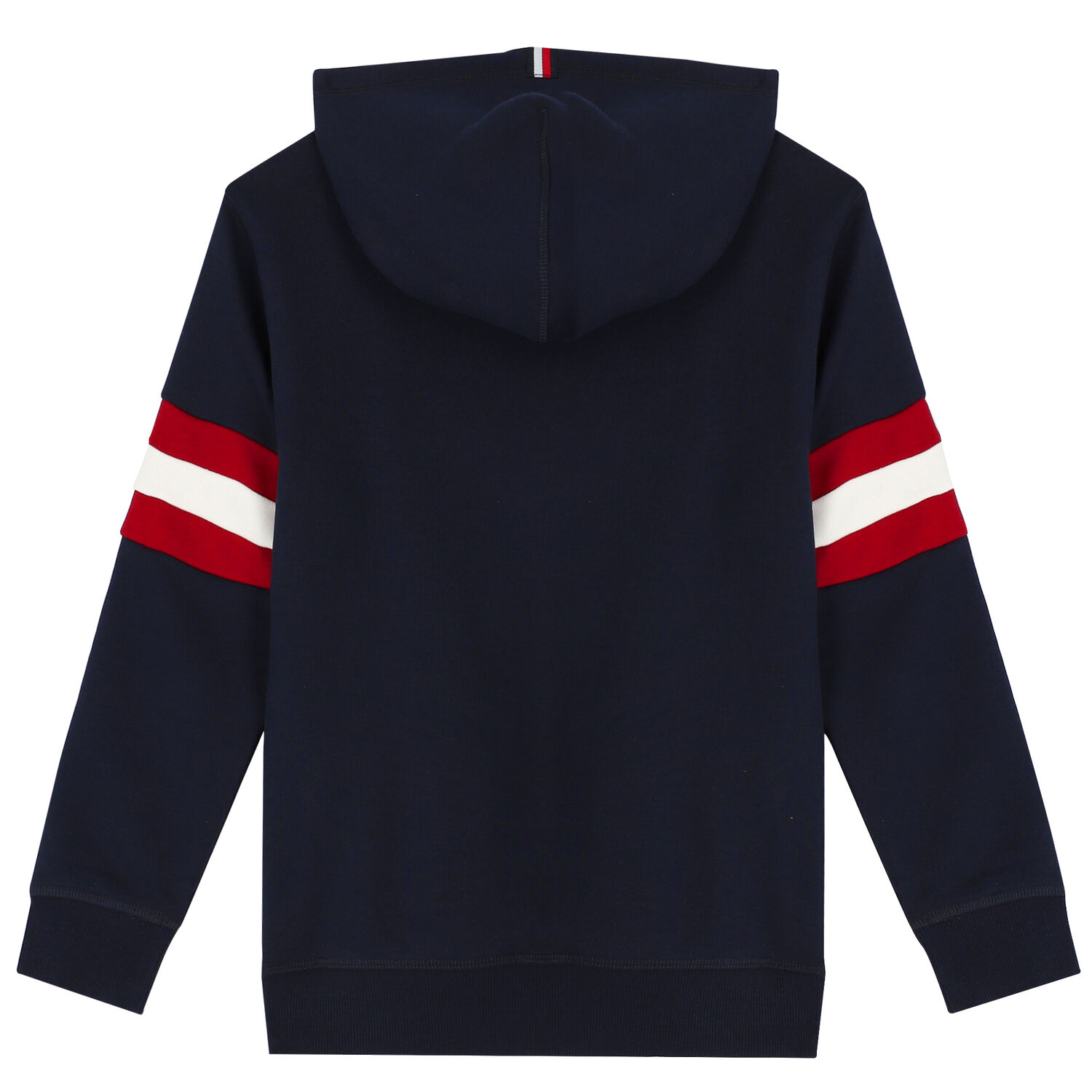 Boys Navy Blue Logo Hooded Top, 1, hi-res