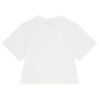 Girls White Logo T-Shirt, 1, hi-res