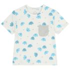 Baby Boys White & Grey Elephant Shorts Set, 1, hi-res