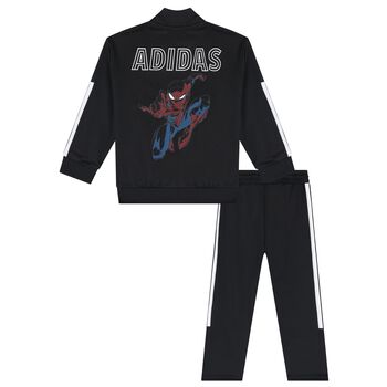 Boys Black Logo Marvel Tracksuit
