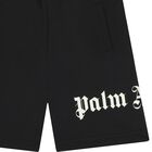 Boys Black Logo Shorts, 2, hi-res