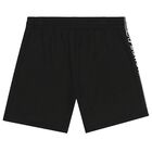 Boys Black Logo Shorts Set, 5, hi-res