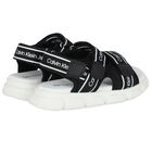 Black & White Logo Sandals, 1, hi-res
