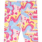 Girls Multi-Coloured Leggings, 2, hi-res