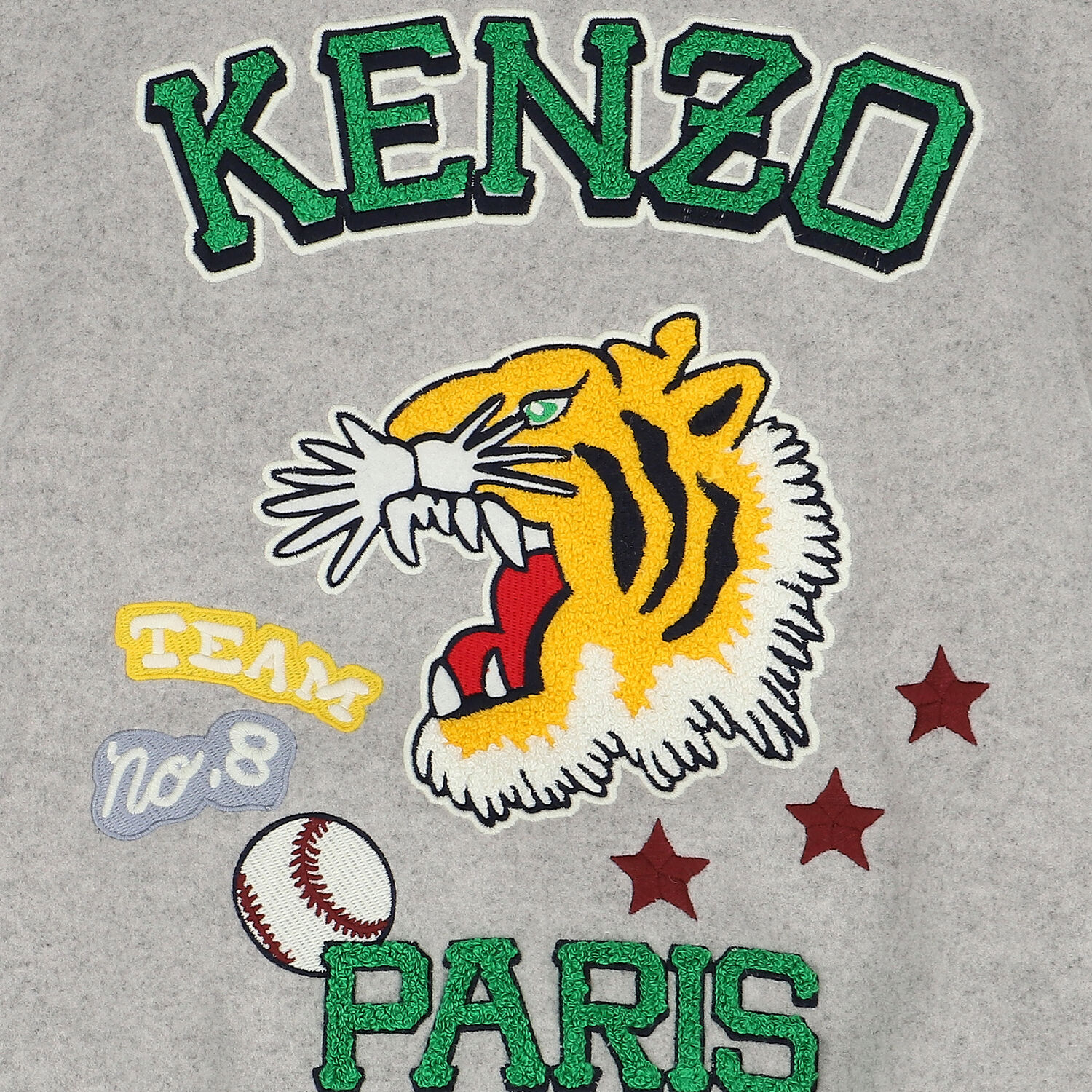 Boys Grey & Ivory Logo Varsity Jacket, 1, hi-res image number null